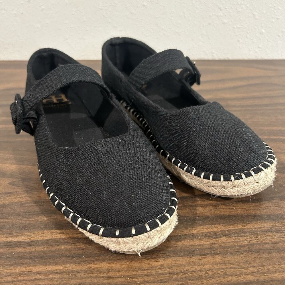Haute Hippie Cecily‎ Women’s Shoes Espadrilles Mary Jane Black Size 8.5 M Flats